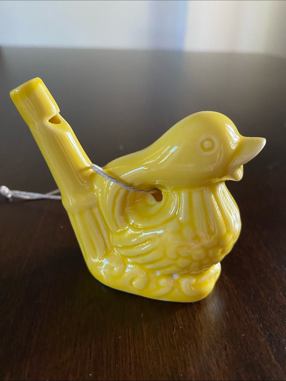 Vintage Patriotter Ceramic Yellow Bird Water Whistle Warbler Figurine